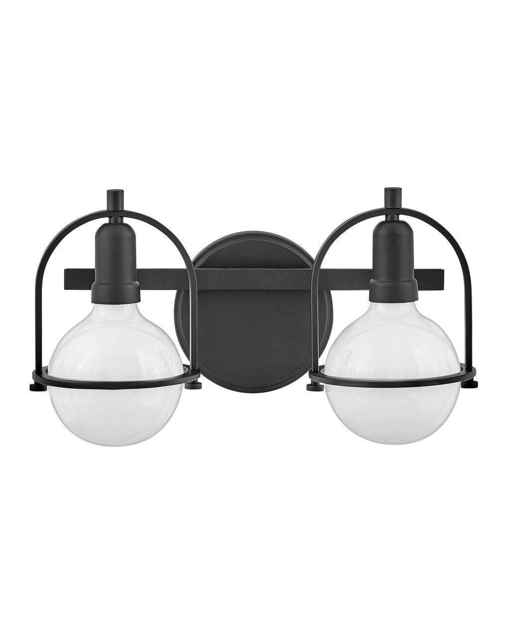 Somerset 53772BK - Small Two Light Vanity - Black