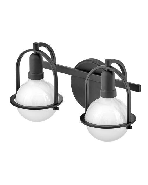 Somerset 53772BK - Small Two Light Vanity - Black