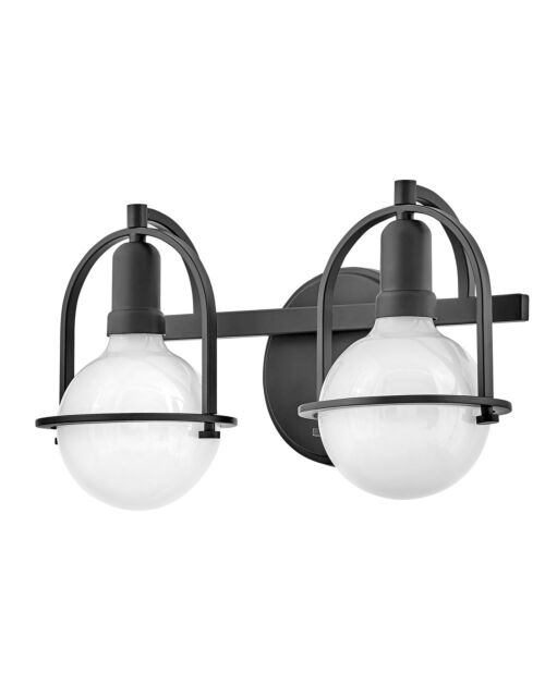 Somerset 53772BK - Small Two Light Vanity - Black