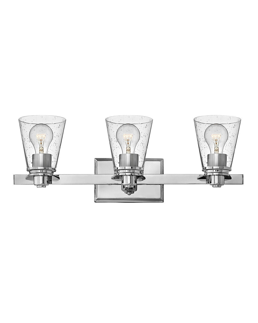 Avon 5553CM-CL - Three Light Vanity - Silver