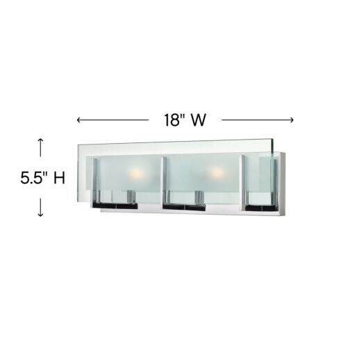 Latitude 5652CM - Two Light Vanity - Chrome