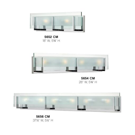 Latitude 5656CM - Six Light Vanity - Chrome