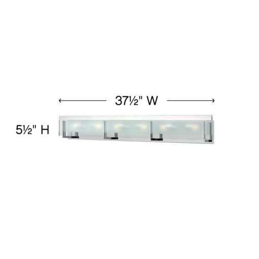 Latitude 5656CM - Six Light Vanity - Chrome