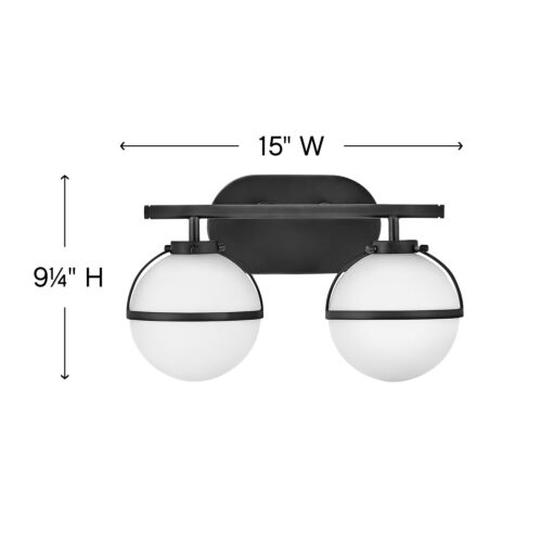 Hollis 5662BK-LL Two Light Vanity - Black