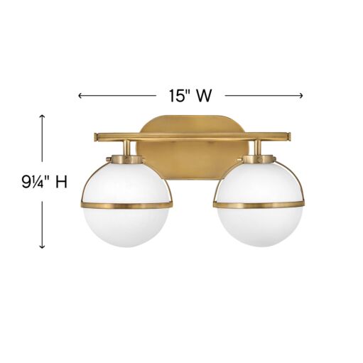 Hollis 5662HB-LL Two Light Vanity - Bronze