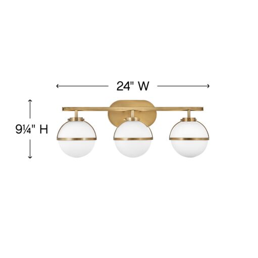 Hollis 5663HB-LL Three Light Vanity - Bronze