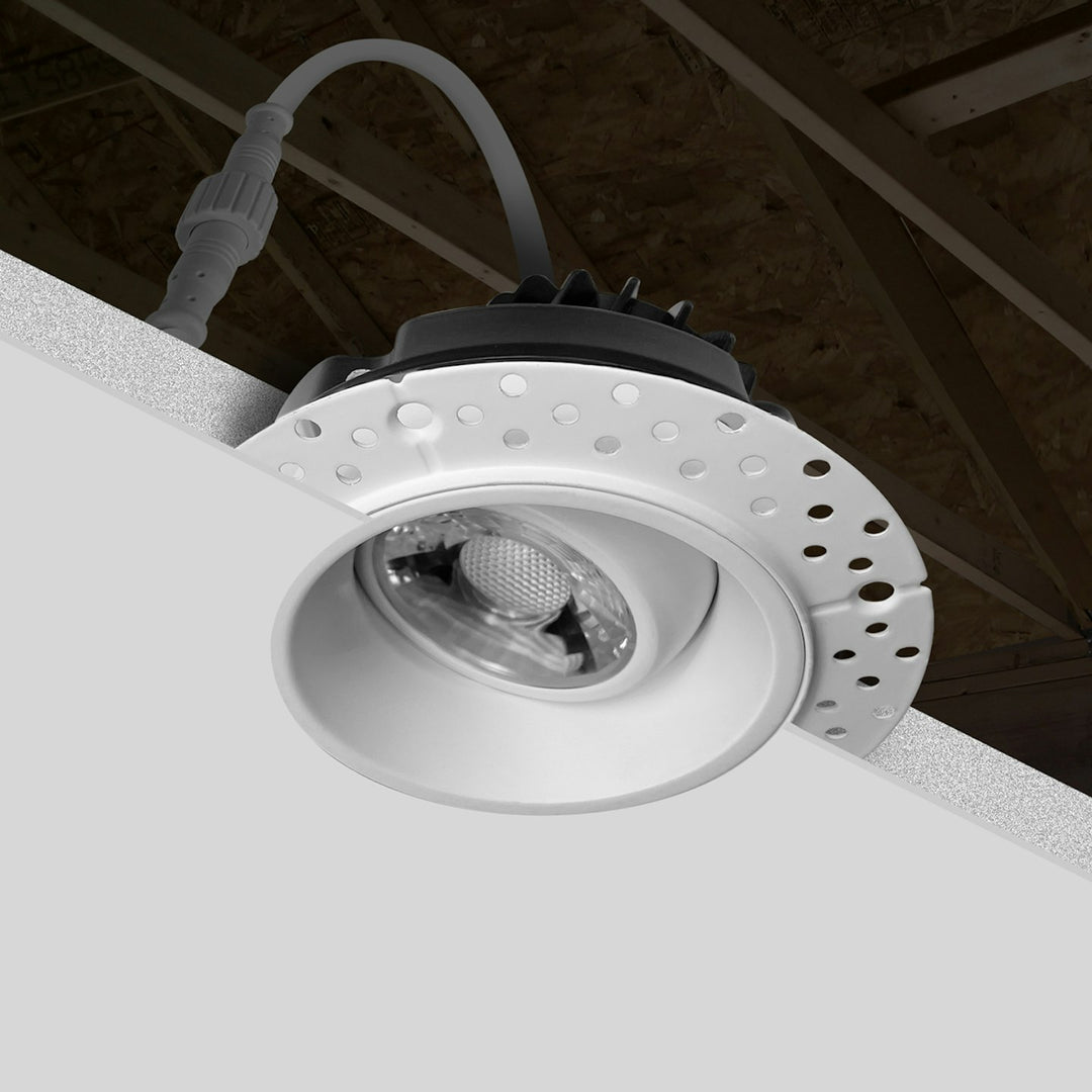 2" Gimbal Round Downlight: Trimless-Line 5CCT Selectable 8W - White