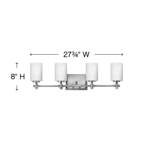 Laurel 57554BN - Four Light Vanity - Grey