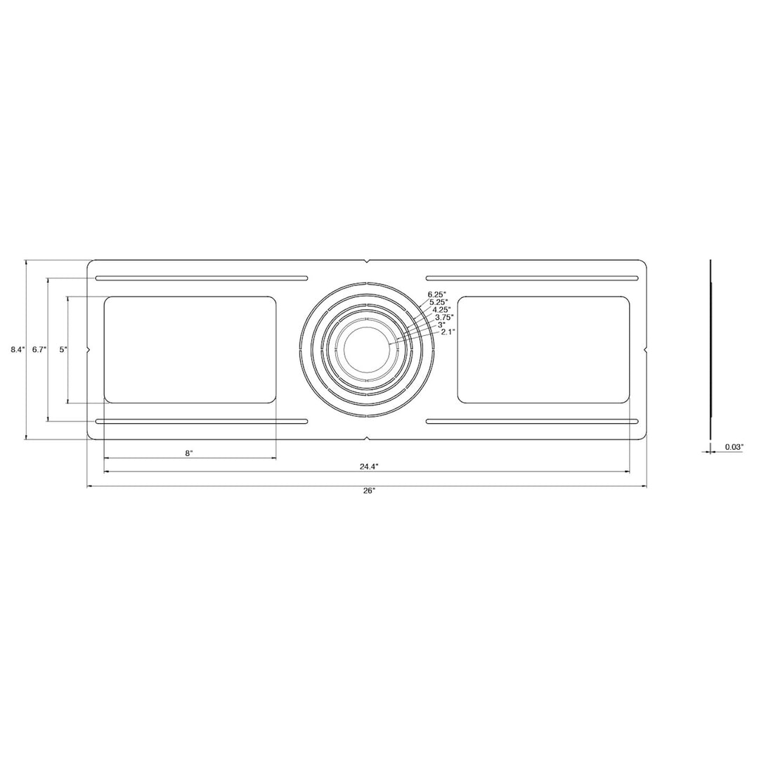 New Construction Plate: 2" 3" 3.5" 4" 5" 6" Canless Downlights