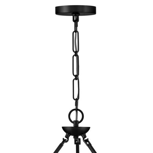 Copley 47475BK Medium Ring Chandelier - Black