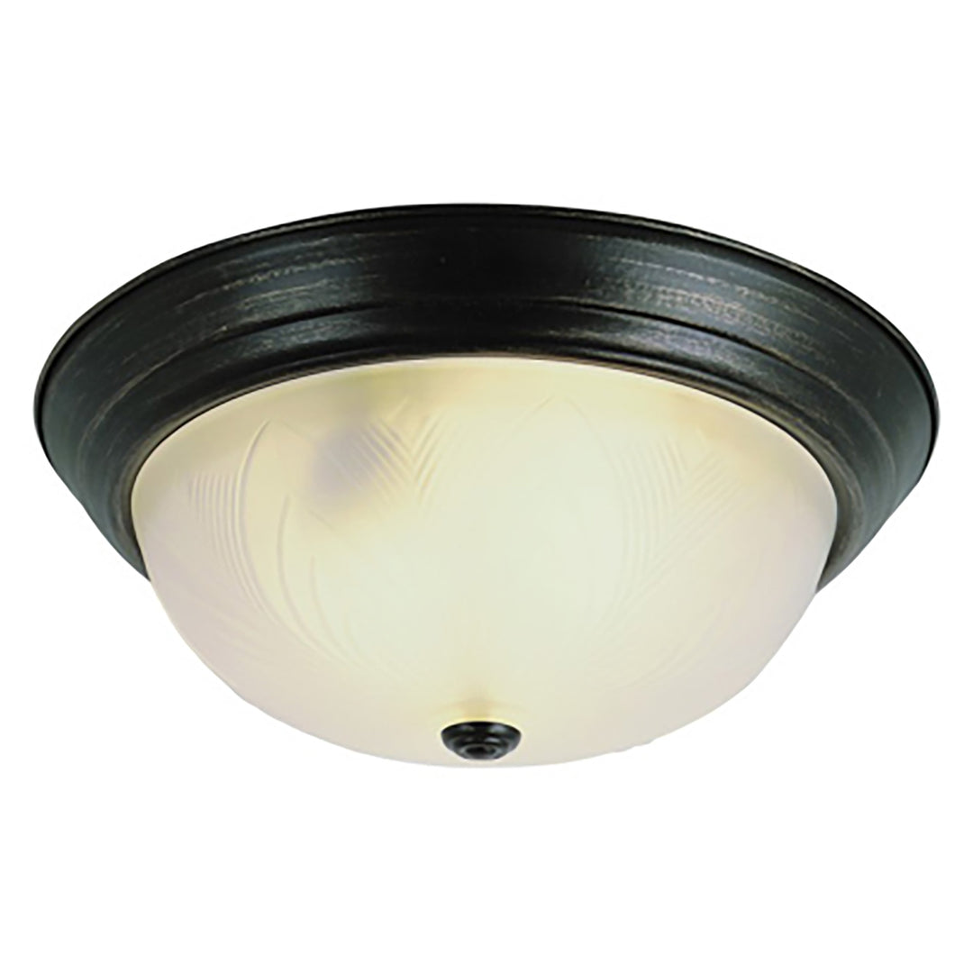 Del Mar 13" Flush Mount Indoor Ceiling Light Frosted Glass - Rubbed Oil Bronze