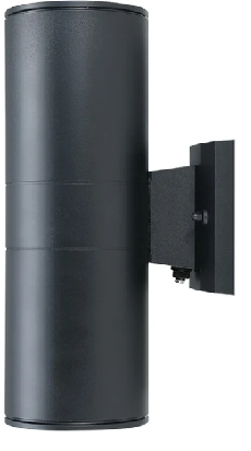 LED CYLINDER UP & DOWN LIGHT, 18W, 3CCT - Black