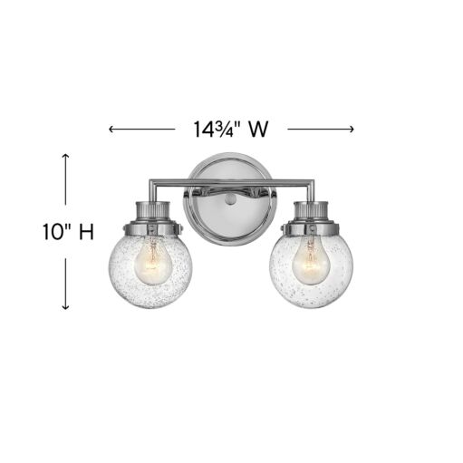 Poppy 5932CM - Two Light Vanity - Chrom