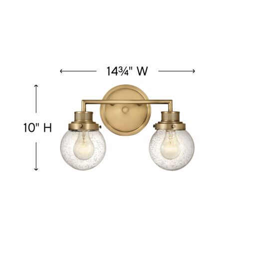 Poppy 5932HB - Two Light Vanity - Bronze