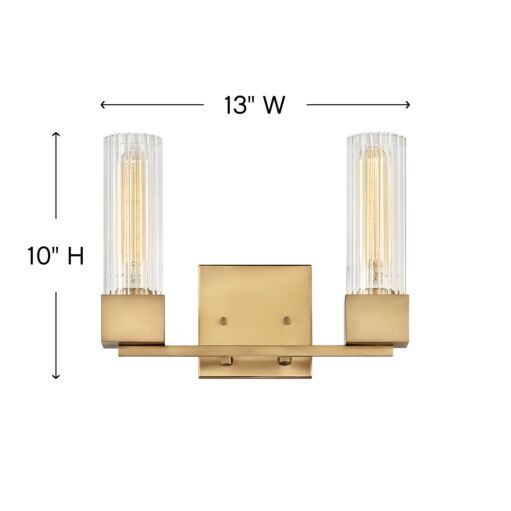 Xander 5972HB - Two Light Vanity - Bronze