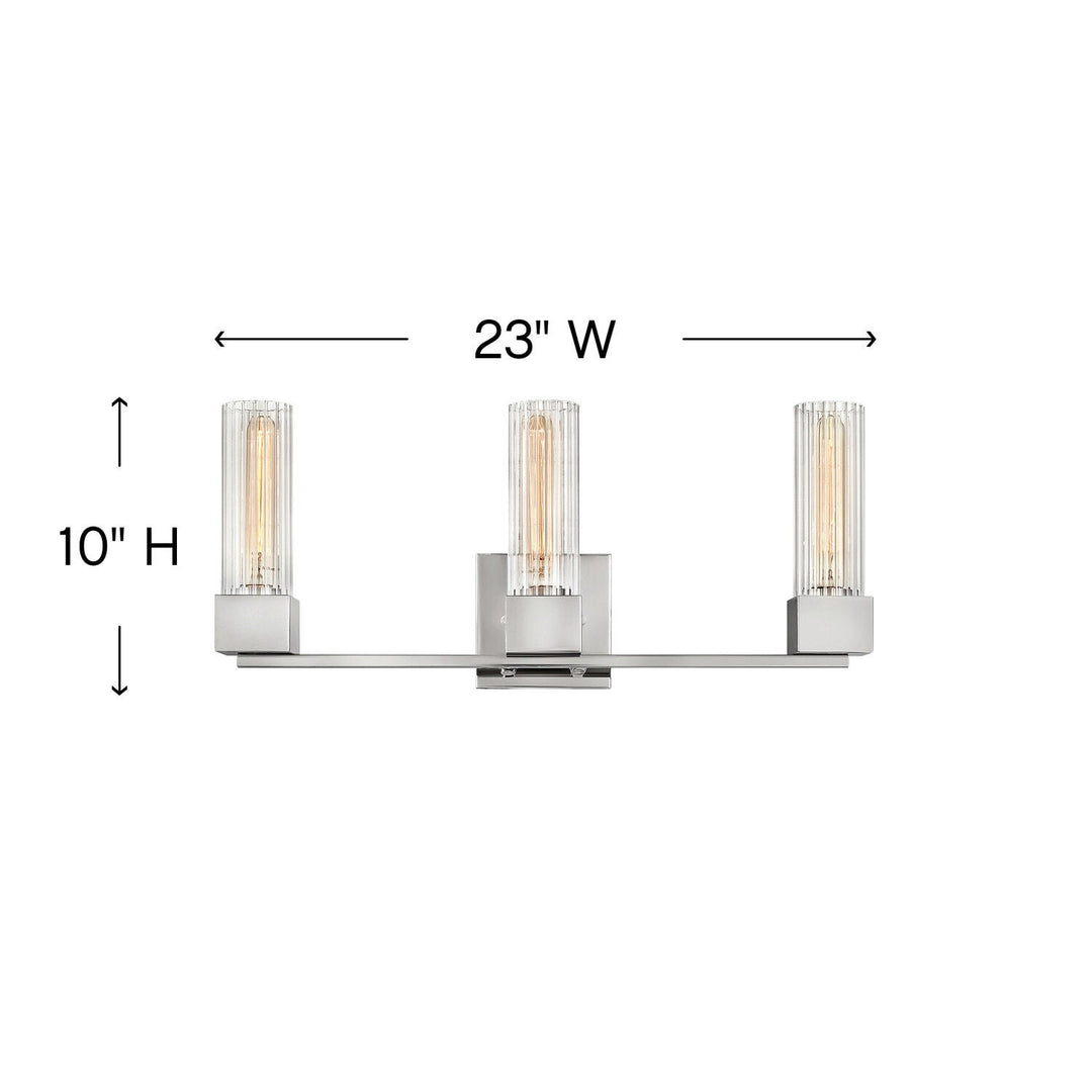 Xander 5973PN - Three Light Vanity - Grey