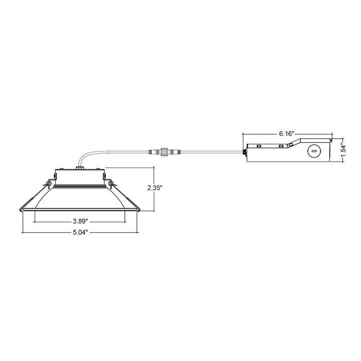 4" Commercial Downlight: CMD-Line 5-CCT & 3-Power Select 12W/9W/6W - White