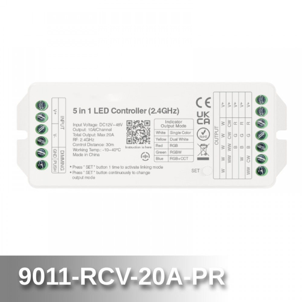 Richee - 1 Zone Mi Light Rgb/W/Cct Remote