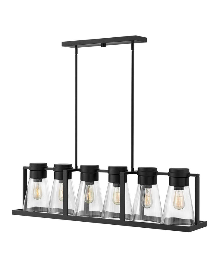 Refinery 63306BK-CL - Six Light Linear - Black