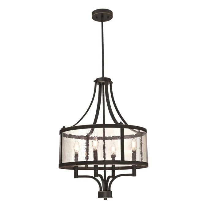 Westinghouse - Belle View Four-Light Indoor Chandelier, Base Lamp E12 - Oil Rubbed Bronze