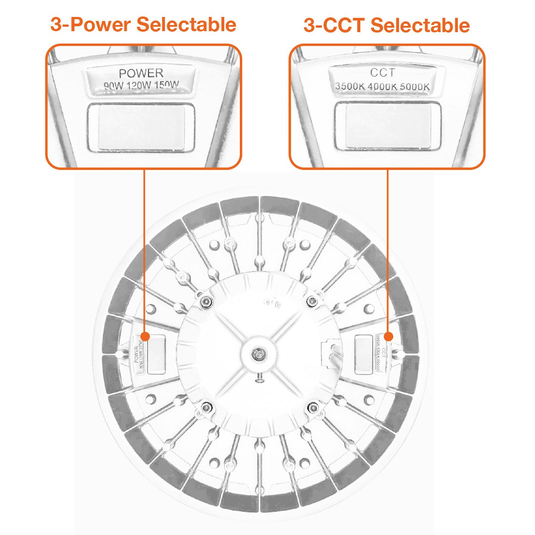 RHB3 UFO High Bay: C-Line 3-CCT + 3-Power Selectable 240W/210W/180W - White