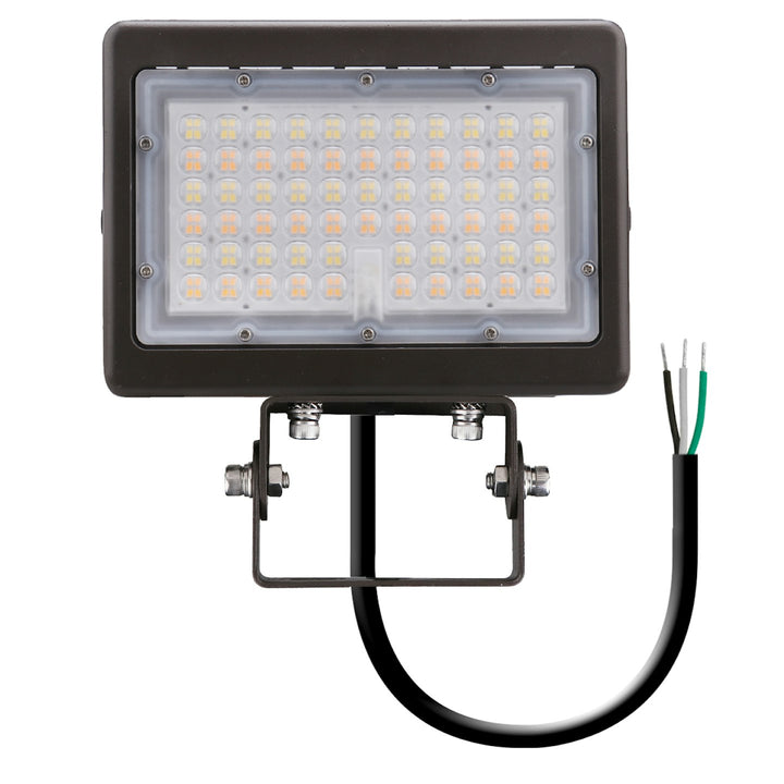 Mini Area Flood Lights: M-Line, 3-CCT & Power Select w/ Photocell 80W/70W/60W - Bronze