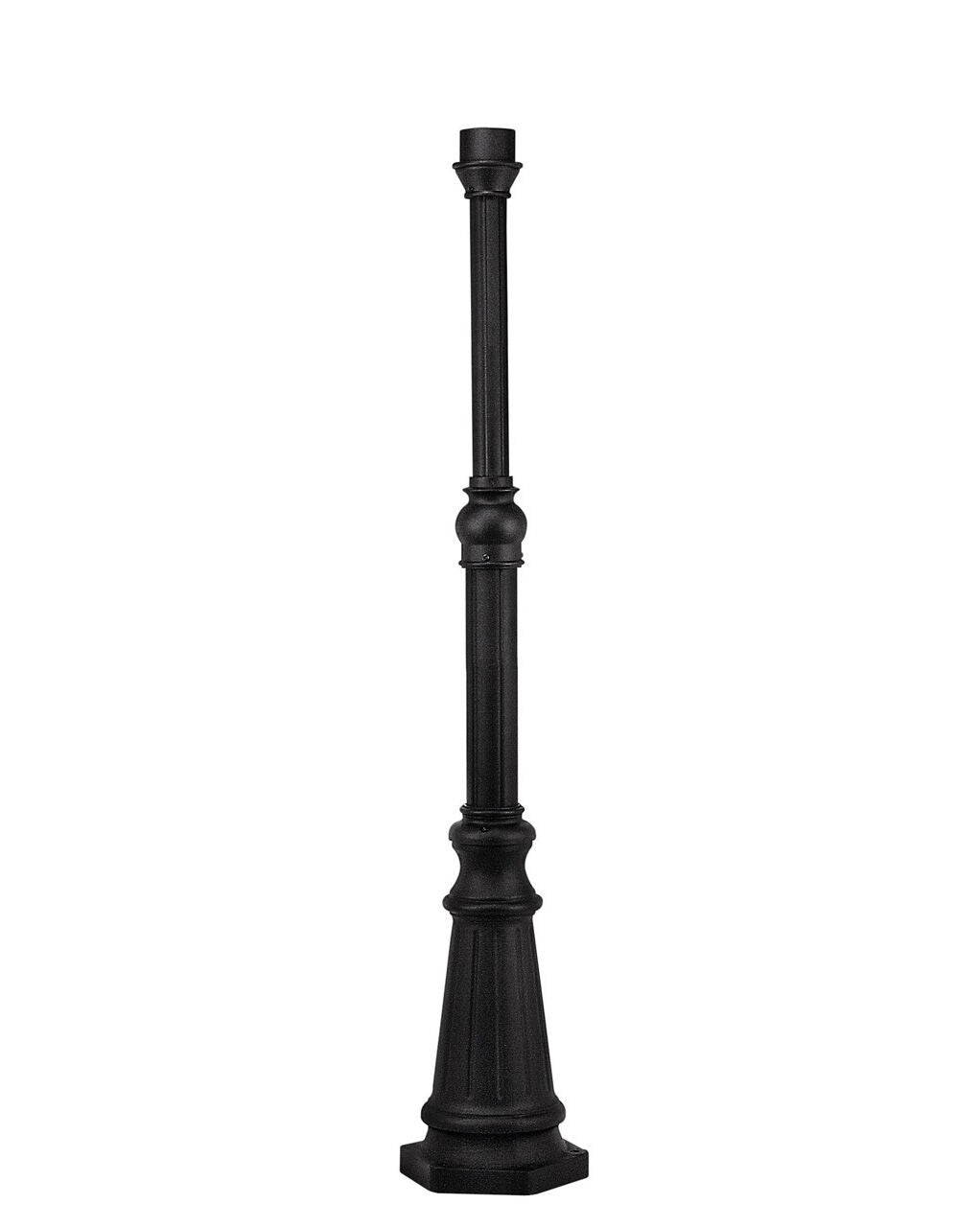 6.5Ft Post With Cast Aluminum Base 6638BK - 6.5' Surface Mount Post - Black