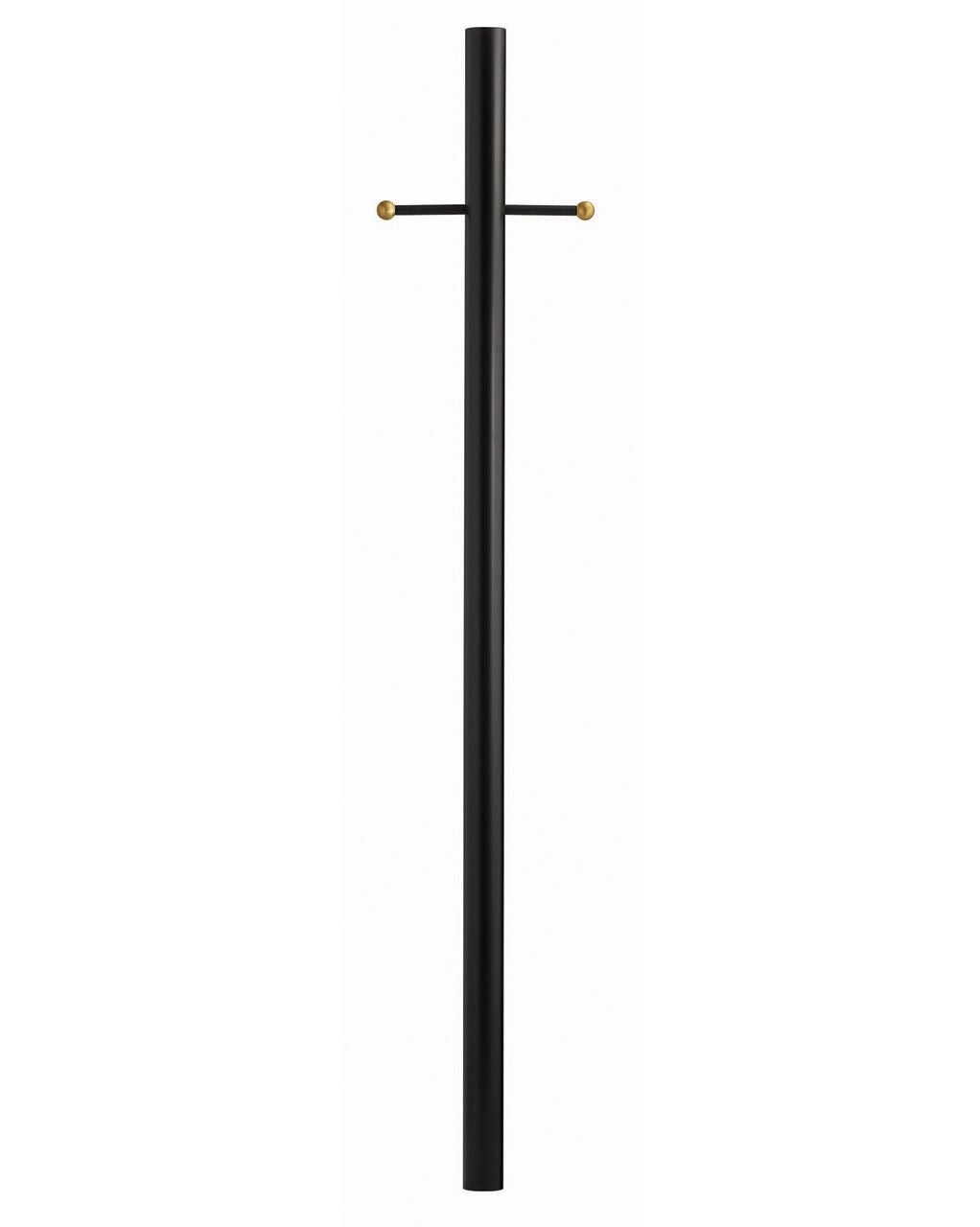 7Ft Post With Ladder Rest, Photocell, And Ground Outlet 6667TK - Black