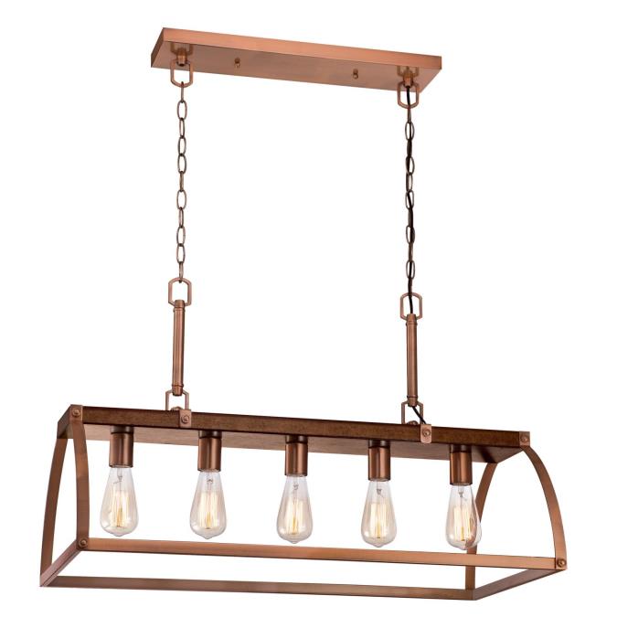 Westinghouse - Oak Lane Five-Light Indoor Chandelier, Medium E26 Base - Barnwood