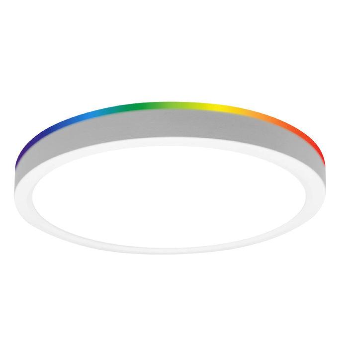 7" Surface Mount Round: Slim-Line RGB+W 15W - White