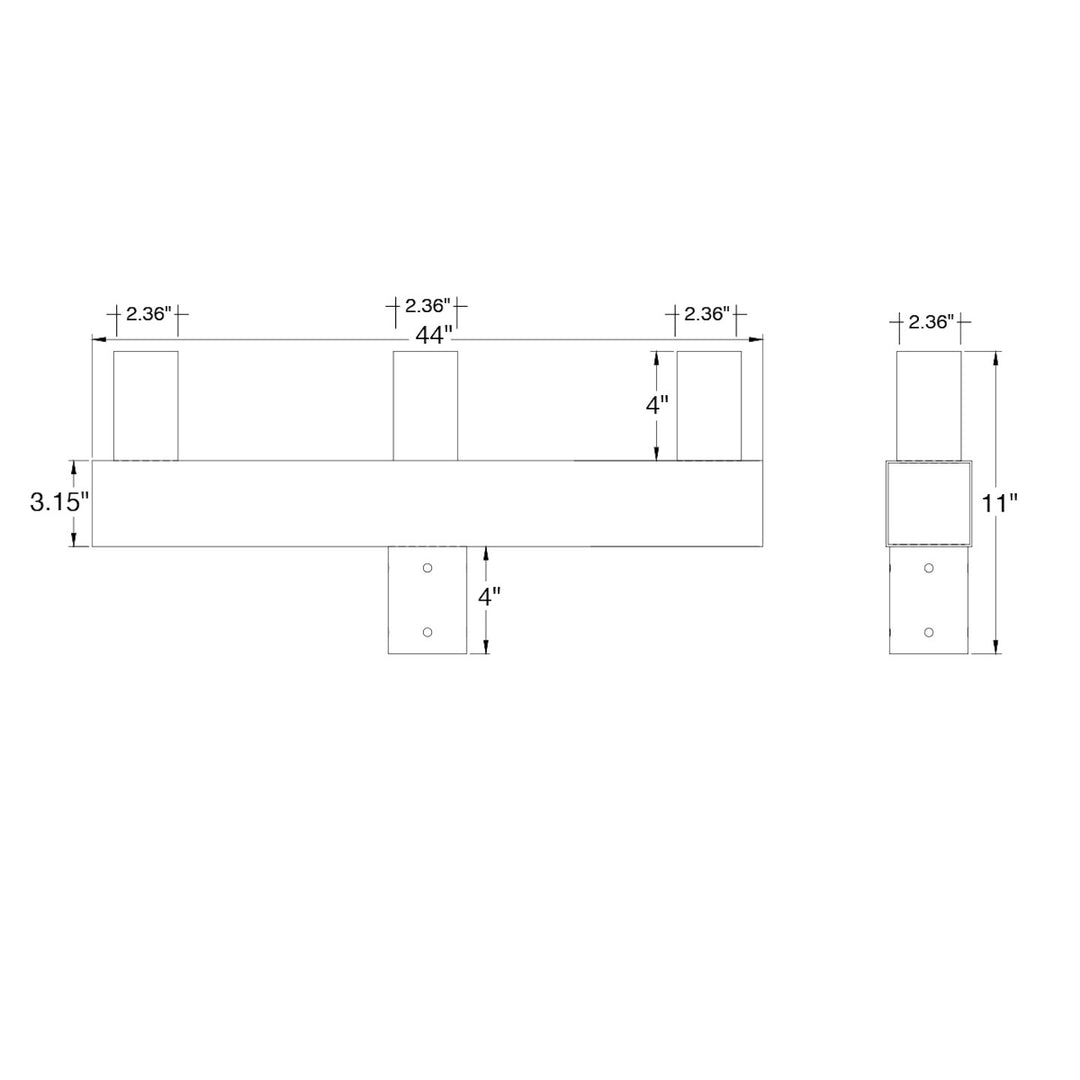 Tenon: Square Bullhorn 3-Head Adapter - Bronze