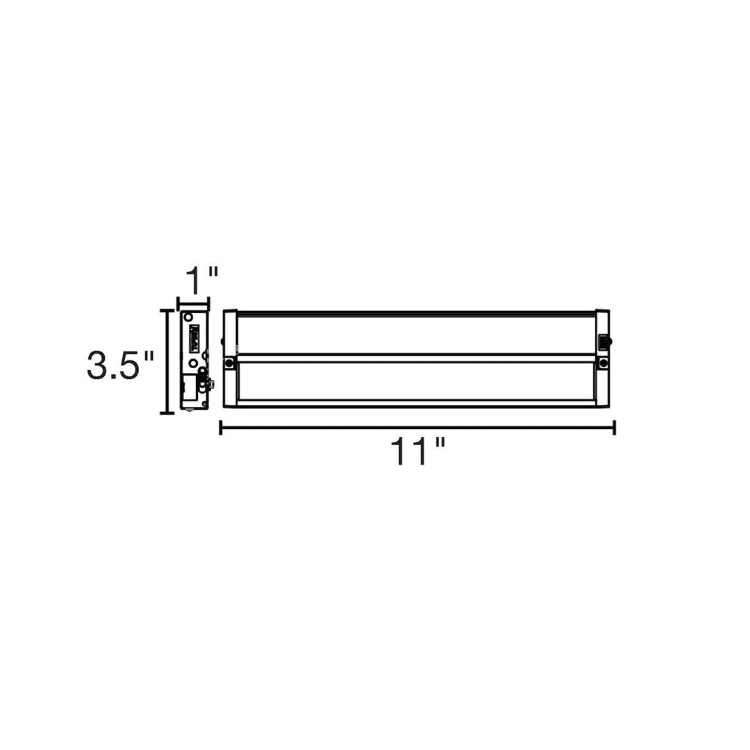 14" Undercabinet Bar 5-CCT Selectable 8W - Bronze