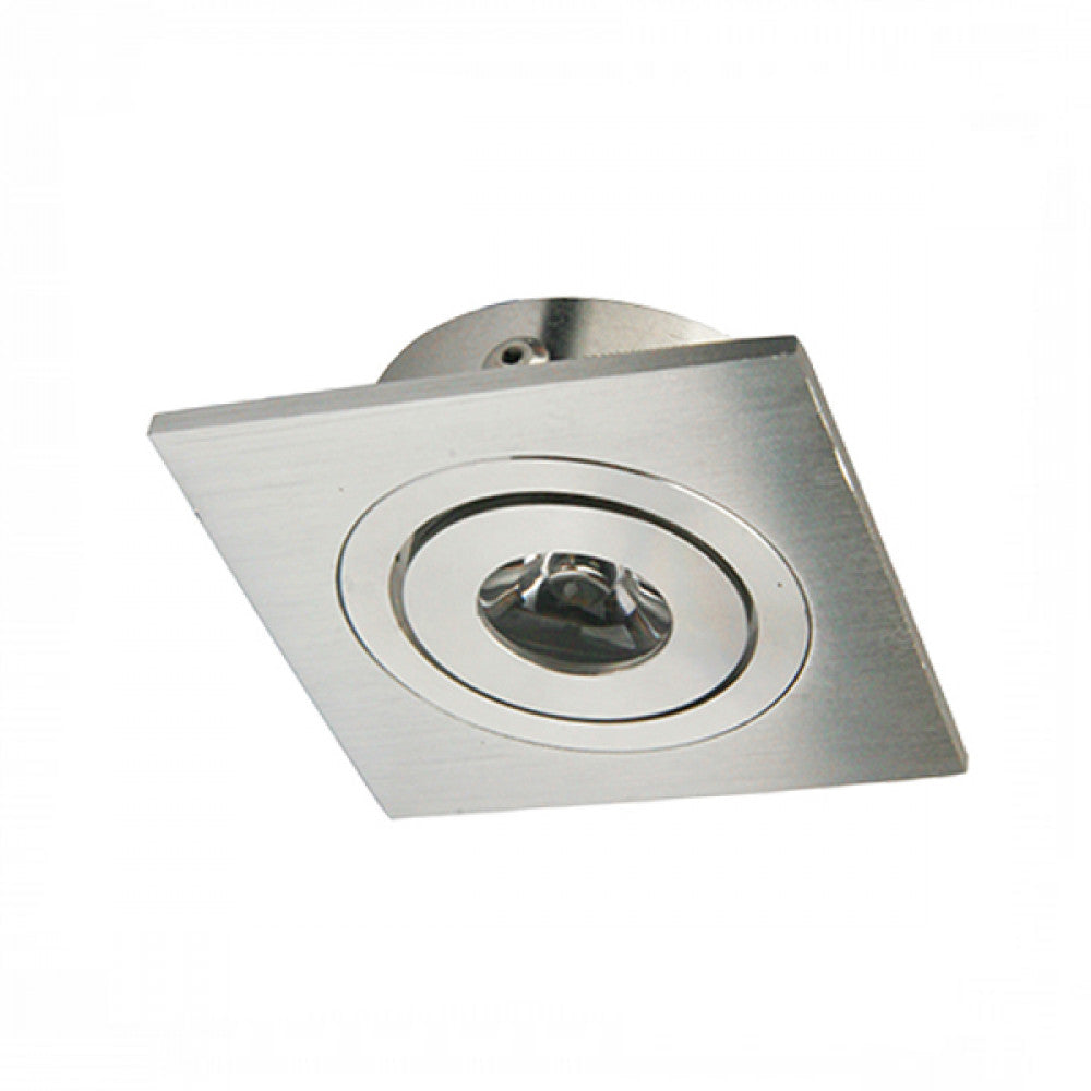 Richee Lighting - Mini Square Puck Light, 1W, 6000K - Aluminum