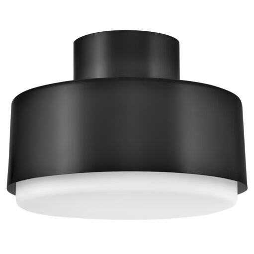 Cedric 30072BK - Small Semi-Flush Mount - Black