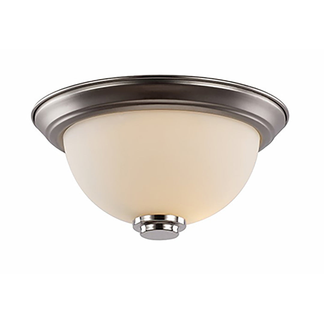 Mod Pod 1-Light, 11.5-in. Flush Mount Ceiling Light Double Disk - Brushed Nickel