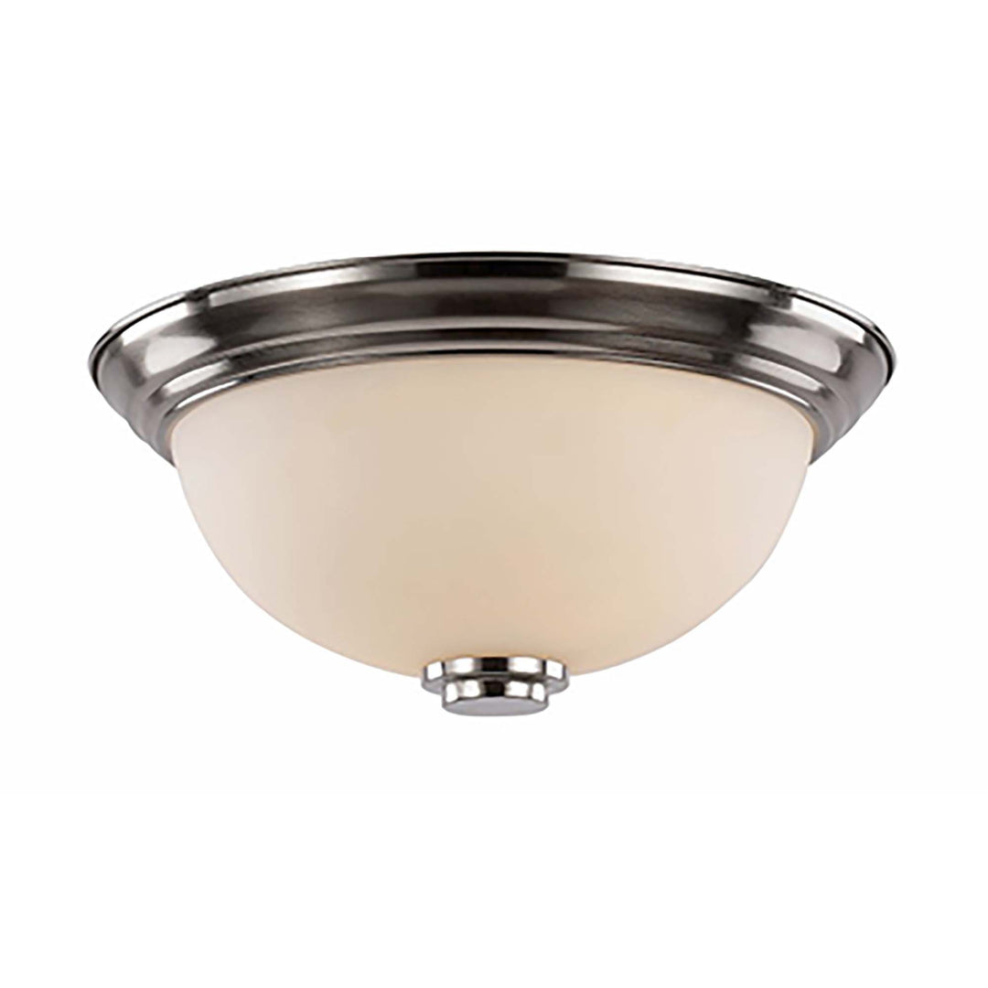 Mod Pod 2-Light, 13-in. Flush Mount Ceiling Light Double DIisk - Brushed Nickel