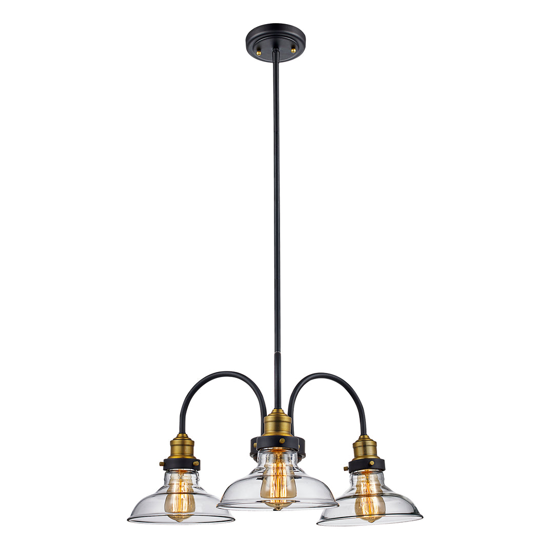 3-Light Jackson 24" wide Pendant - Oil Bronze