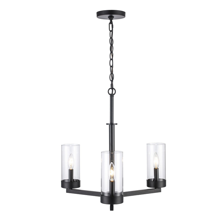 3-Light Meadowlark Chandelier - Black