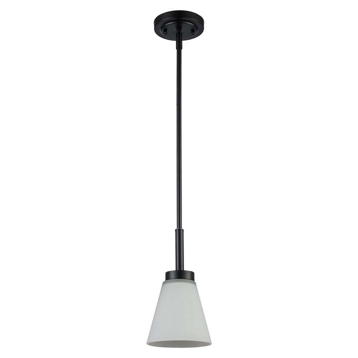 1-Light Fifer Pendant Flared Glass - Black