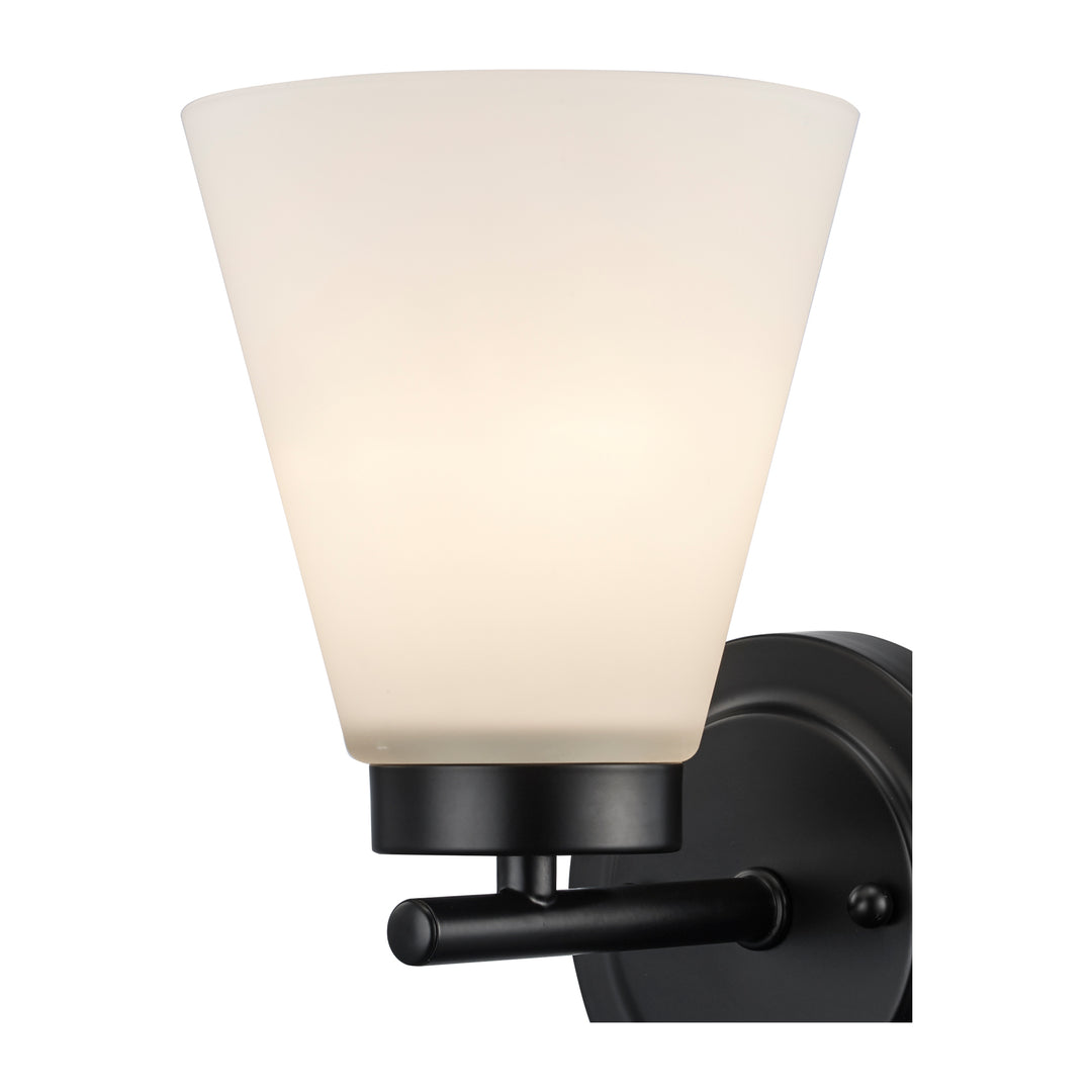 1-light Fifer Wall Sconce Flared Glass - Black