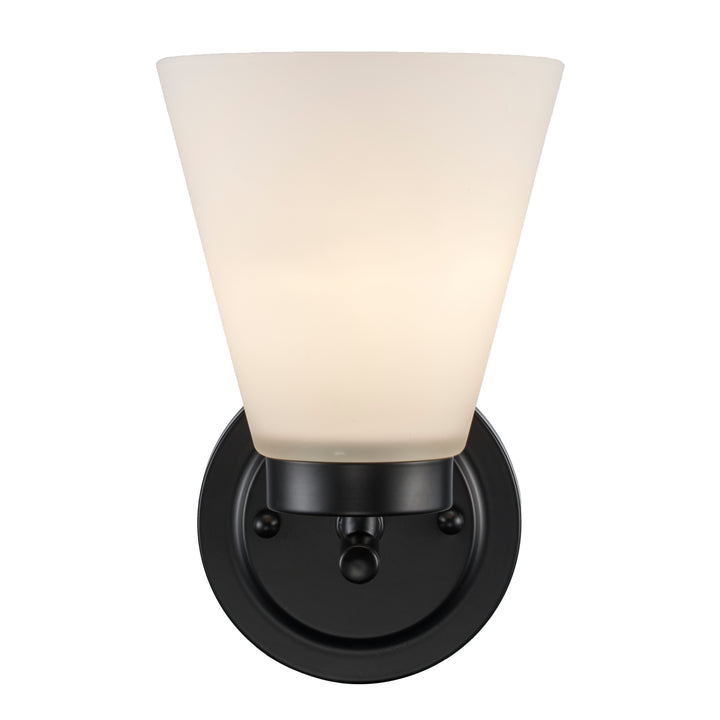 1-light Fifer Wall Sconce Flared Glass - Black