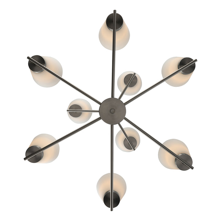 9-Light, 2-Tier Chandelier - Brushed Nickel