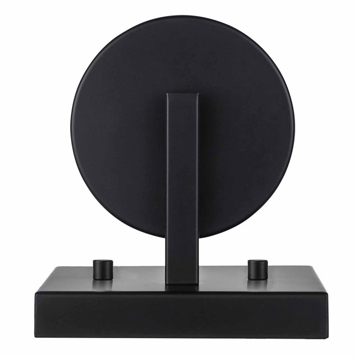 Nico 1 - light Armed Wall Sconce Flat Disk -Black