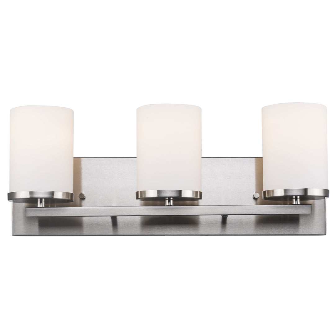 Nico 3 - Light Vanity Light Flat Disk - Brushed Nickel