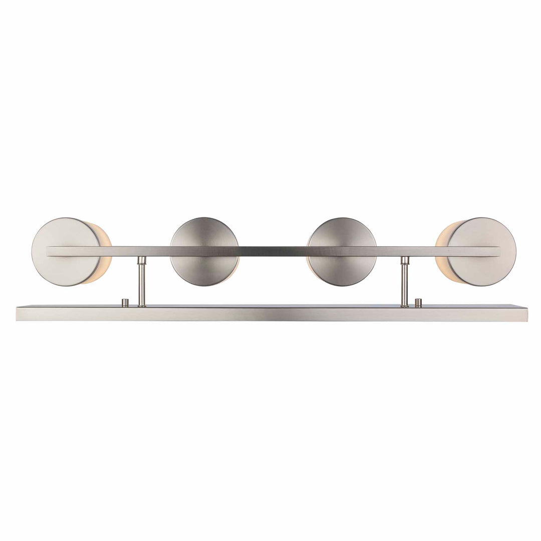 Nico 4 -Vanity Light Flat DIsk - Brushed Nickel