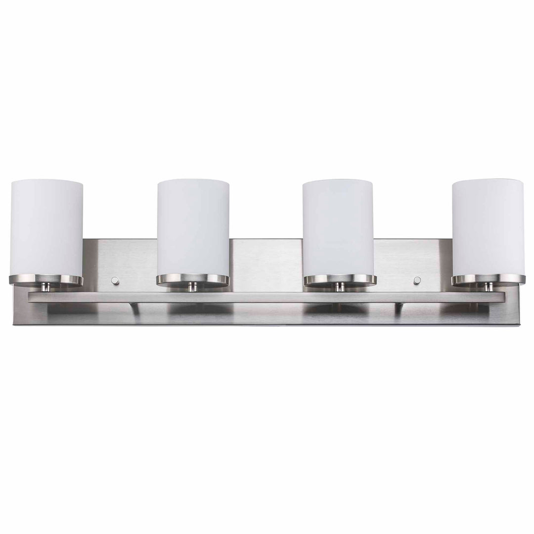 Nico 4 -Vanity Light Flat DIsk - Brushed Nickel