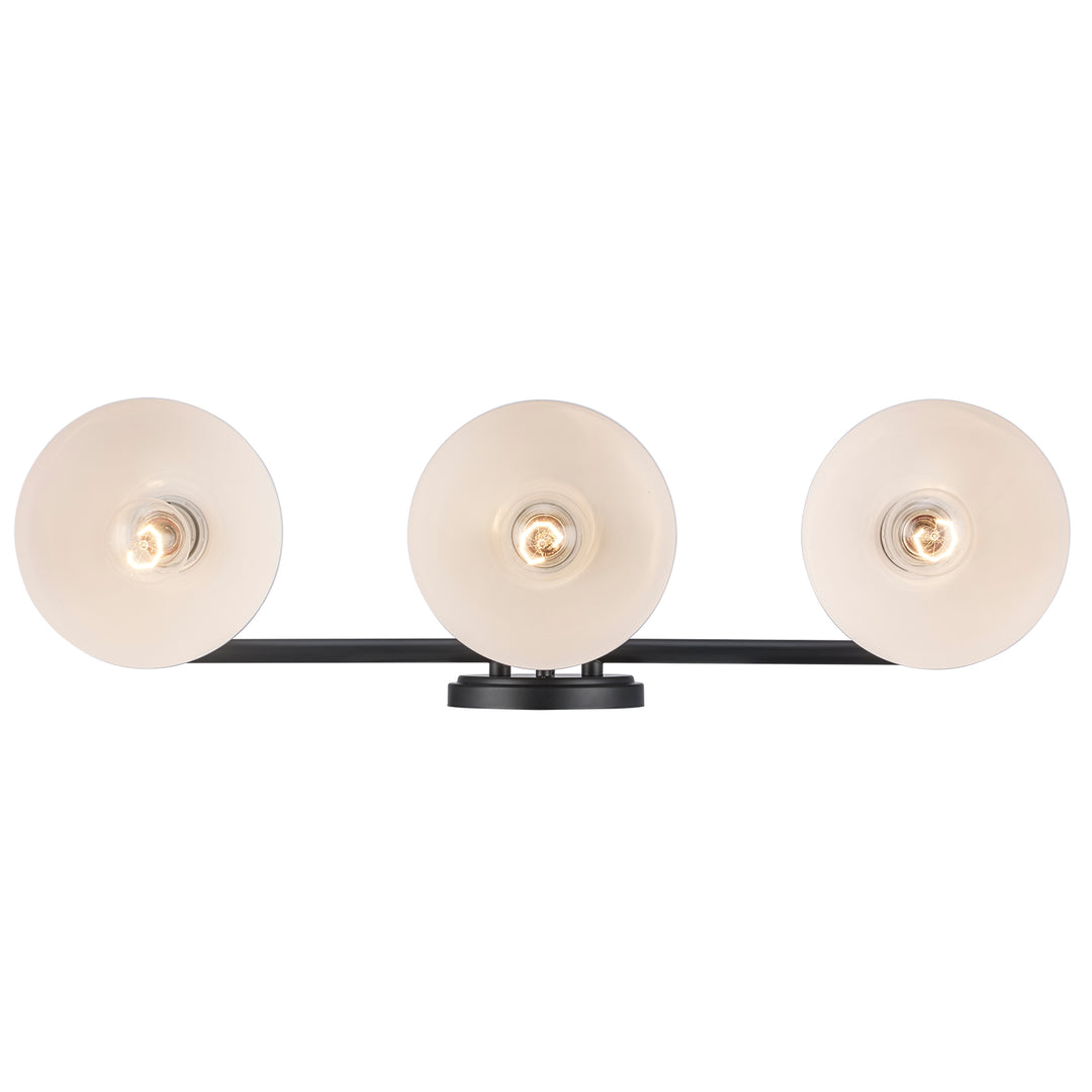 Azaria 3 - Light Vanity Double Metal Shade - White / Black