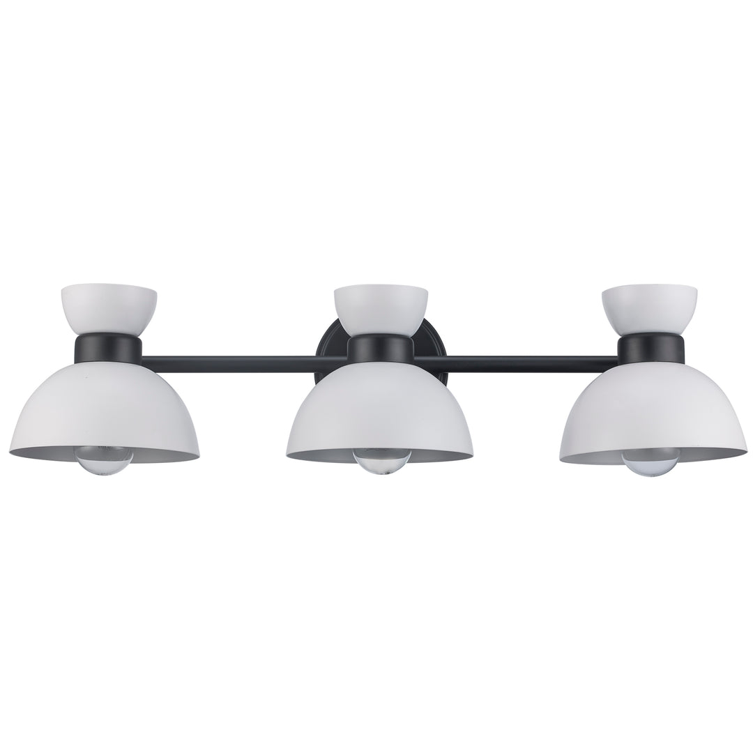 Azaria 3 - Light Vanity Double Metal Shade - White / Black