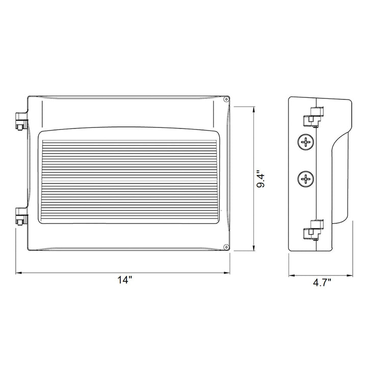 Full Cut Off Wall Packs: Full-FC-Line 3-CCT & 3-Power Select - Black