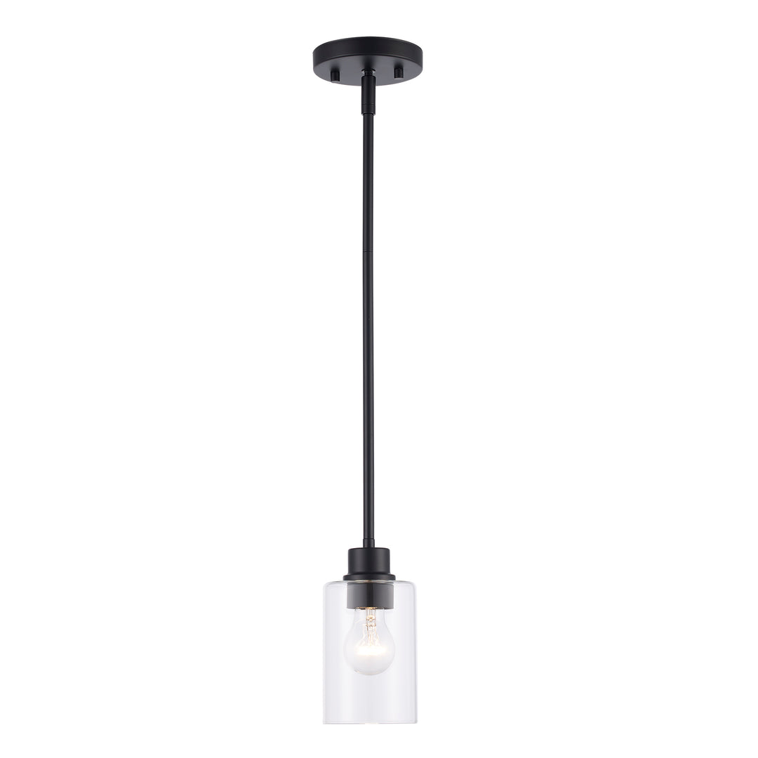 Kai 1 - Light Pendant With Clear Glass - Black | 72020 BK
